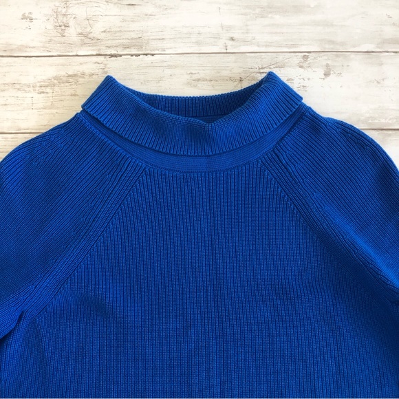 TALBOTS Petite Women’s Blue Turtleneck Long Sleeve Pullover Knit Sweater Sz S/p - Picture 4 of 10